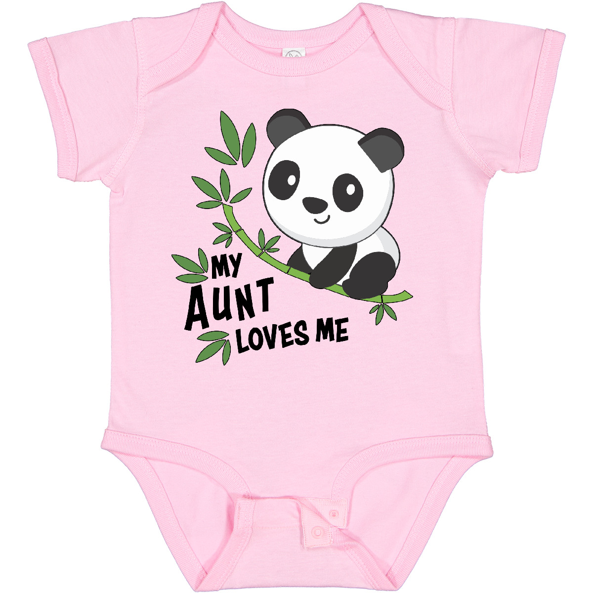 Inktastic My Aunt Loves Me - Body bambino panda carino famiglia zia nipote nipote - Foto 7 di 9