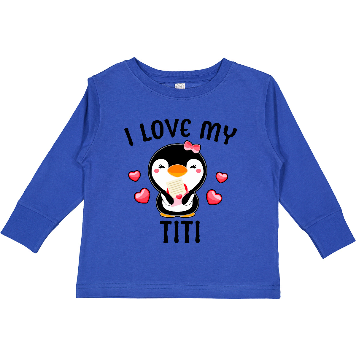 Inktastic I Love My Titi With Cute Penguin And Toddler Long Sleeve T-Shirt Day - Picture 7 of 7