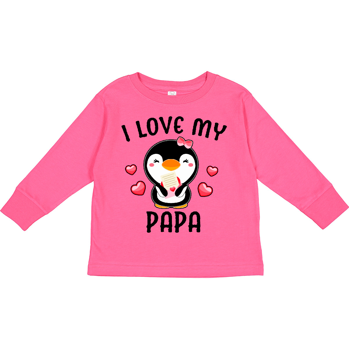 Inktastic I Love My Papa With Cute Penguin And Toddler Long Sleeve T-Shirt Day
