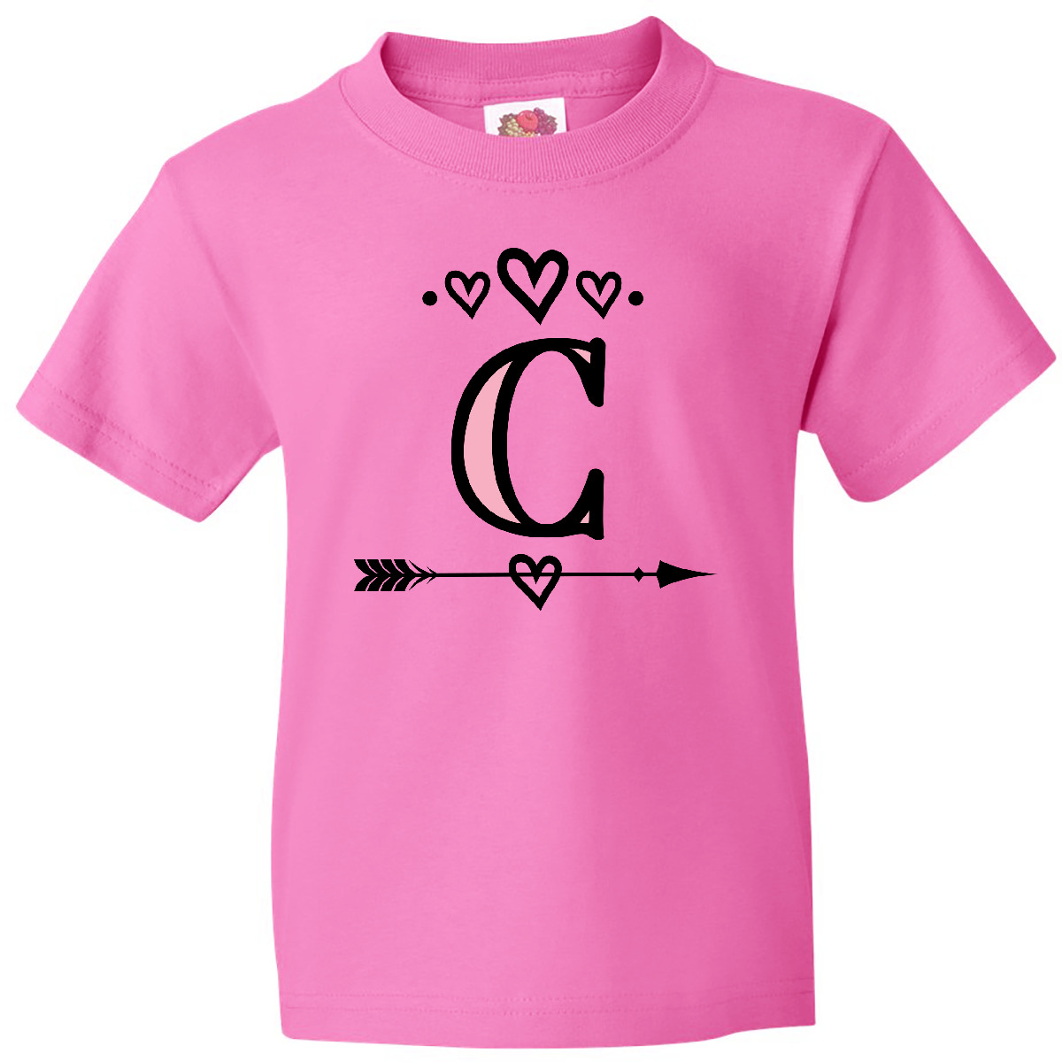 Inktastic Letter C Monogram Tribal Arrow Youth T-Shirt Initials Initial Cute Tee - Picture 2 of 5