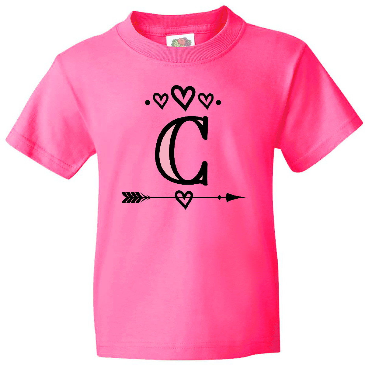 Inktastic Letter C Monogram Tribal Arrow Youth T-Shirt Initials Initial Cute Tee - Picture 4 of 5