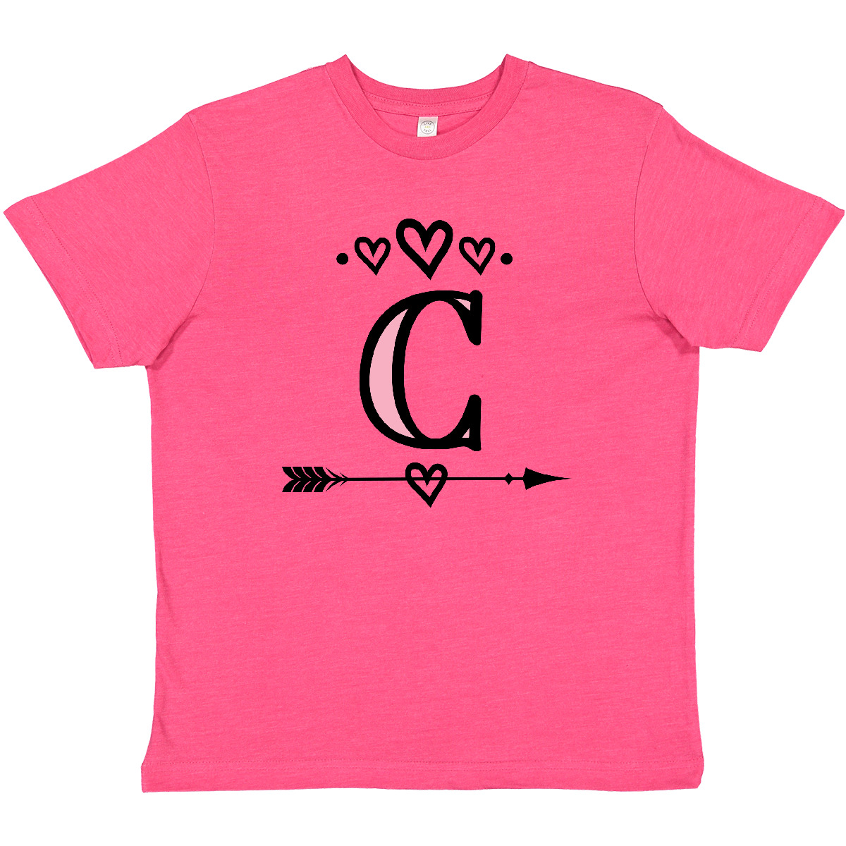Inktastic Letter C Monogram Tribal Arrow Youth T-Shirt Initials Initial Cute Tee - Picture 5 of 5