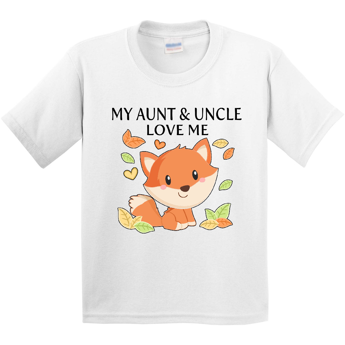 Inktastic My Aunt And Uncle Love Me- Little Fox Youth T-Shirt Foxes Nephew Niece - Picture 7 of 7