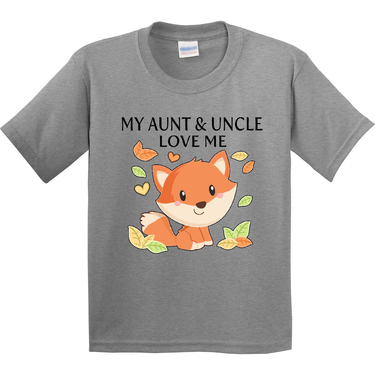 Inktastic My Aunt And Uncle Love Me- Little Fox Youth T-Shirt Foxes Nephew Niece - Picture 3 of 7
