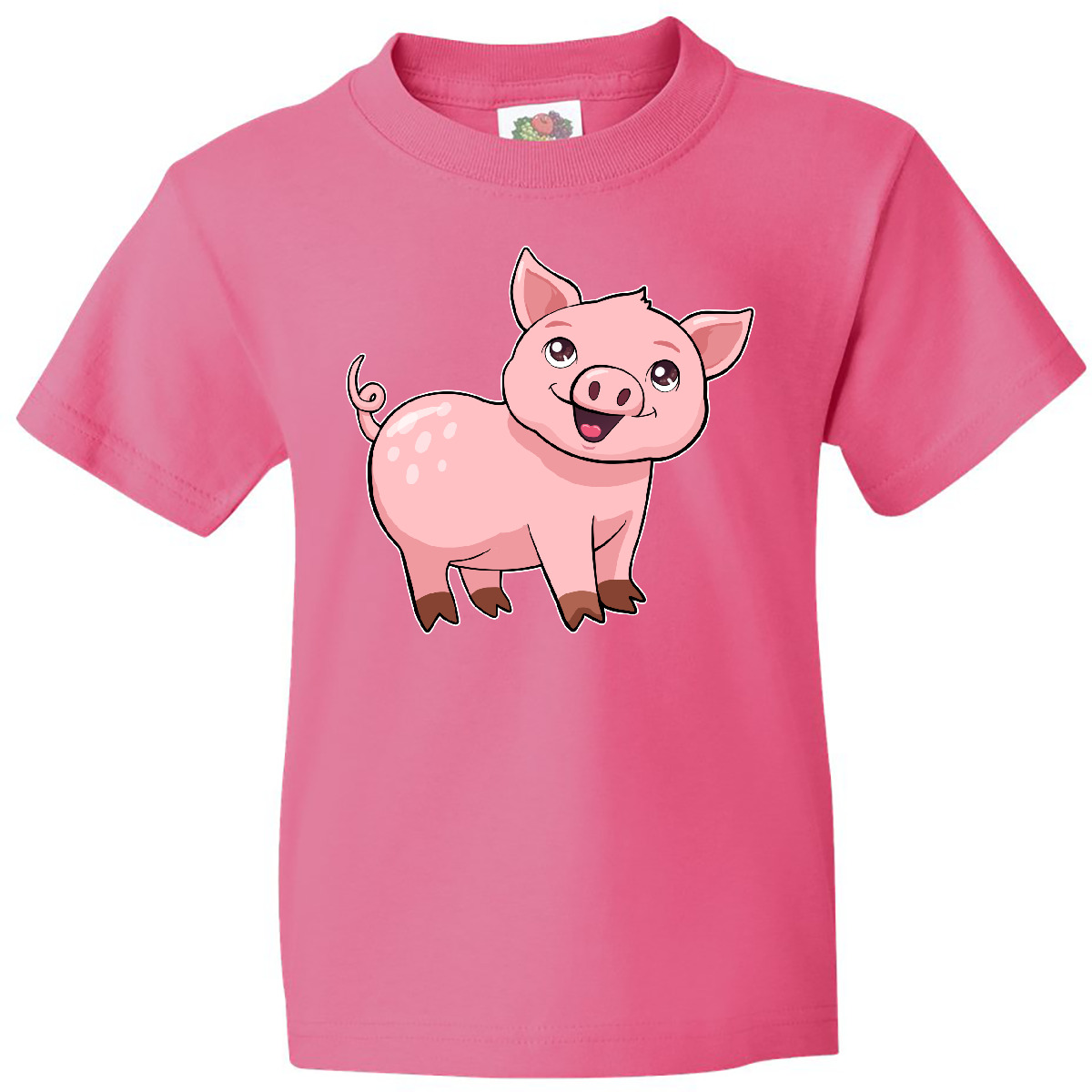 Inktastic Cute Pig Youth T-Shirt Animals Piggy Pigs Piggies Hearts Love Farm Fun - Picture 7 of 11