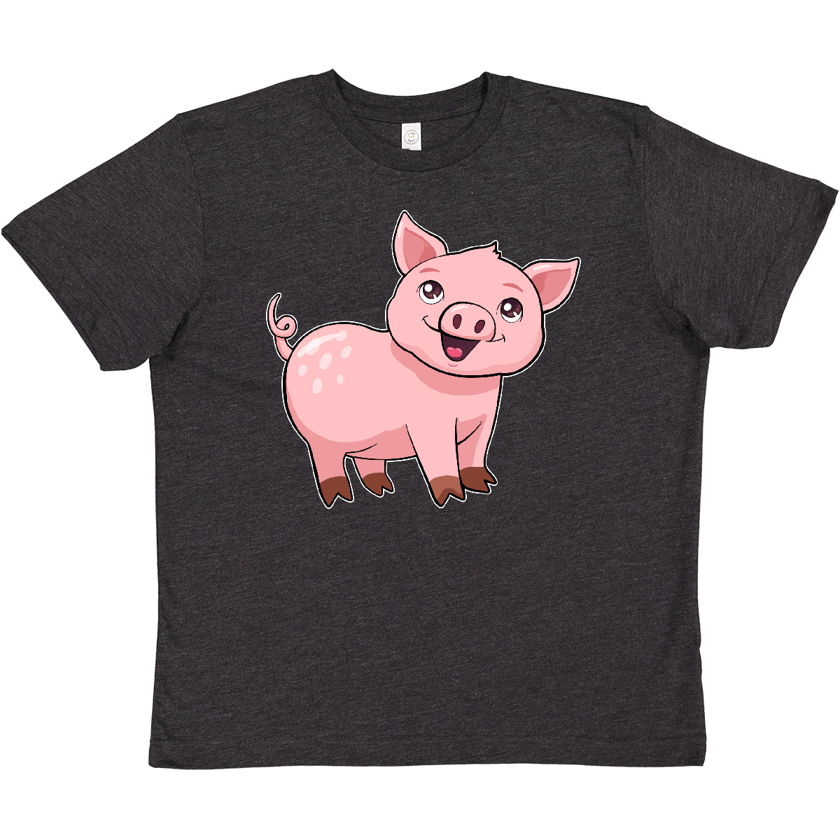 Inktastic Cute Pig Youth T-Shirt Animals Piggy Pigs Piggies Hearts Love Farm Fun - Picture 9 of 11