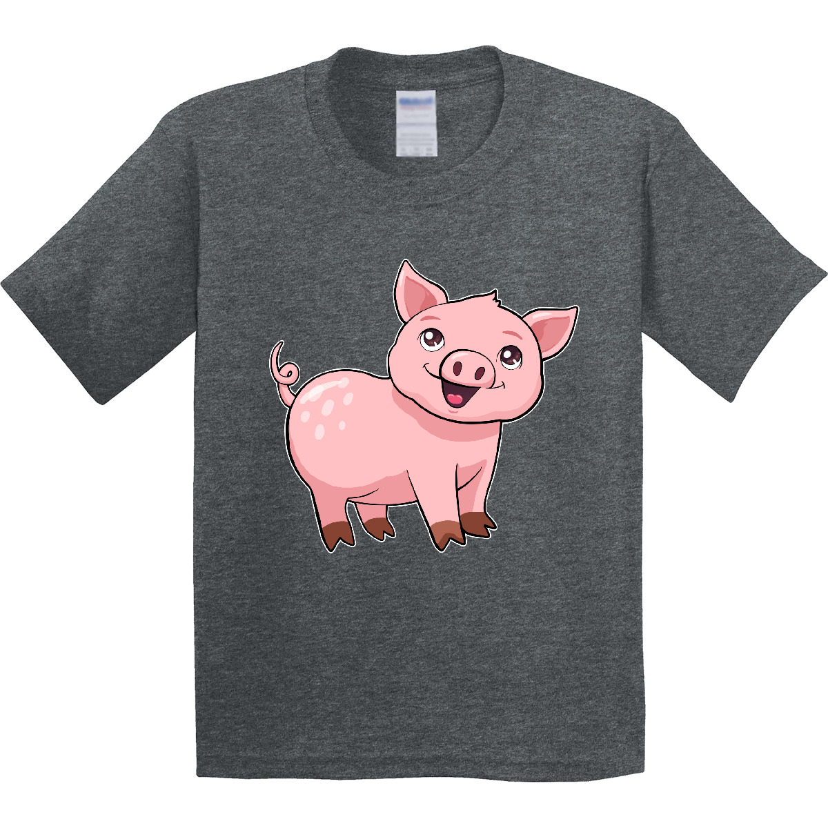 Inktastic Cute Pig Youth T-Shirt Animals Piggy Pigs Piggies Hearts Love Farm Fun - Picture 8 of 11