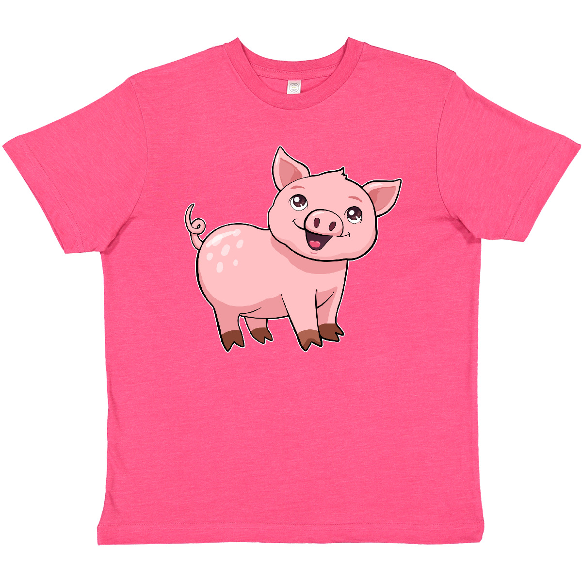 Inktastic Cute Pig Youth T-Shirt Animals Piggy Pigs Piggies Hearts Love Farm Fun - Picture 10 of 11