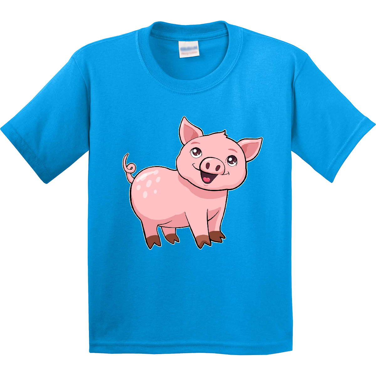 Inktastic Cute Pig Youth T-Shirt Animals Piggy Pigs Piggies Hearts Love Farm Fun - Picture 7 of 11