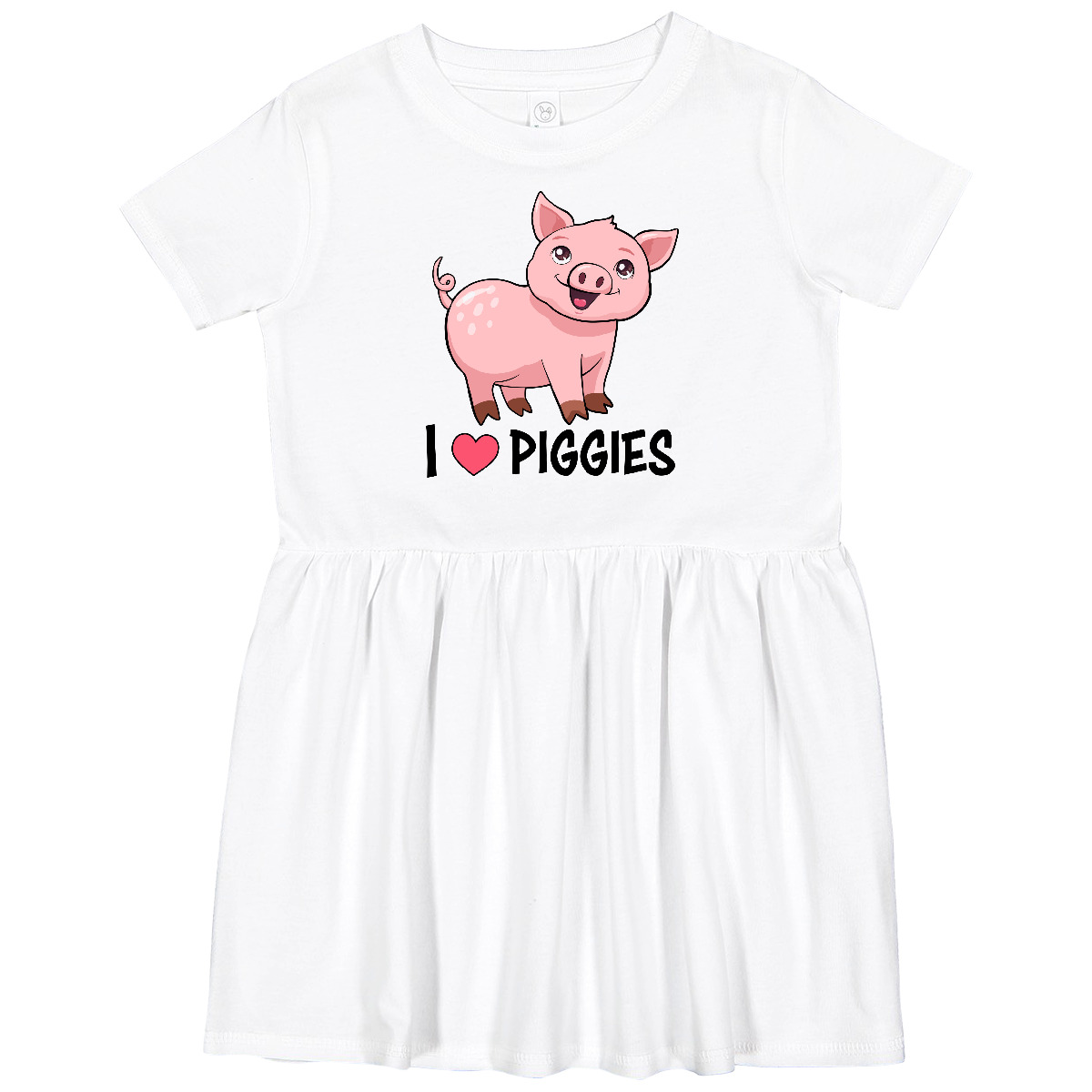 Inktastic I Love Piggies- Cute Pig Toddler Dress Animals Piggy Pigs Hearts Heart - Imagen 4 de 6
