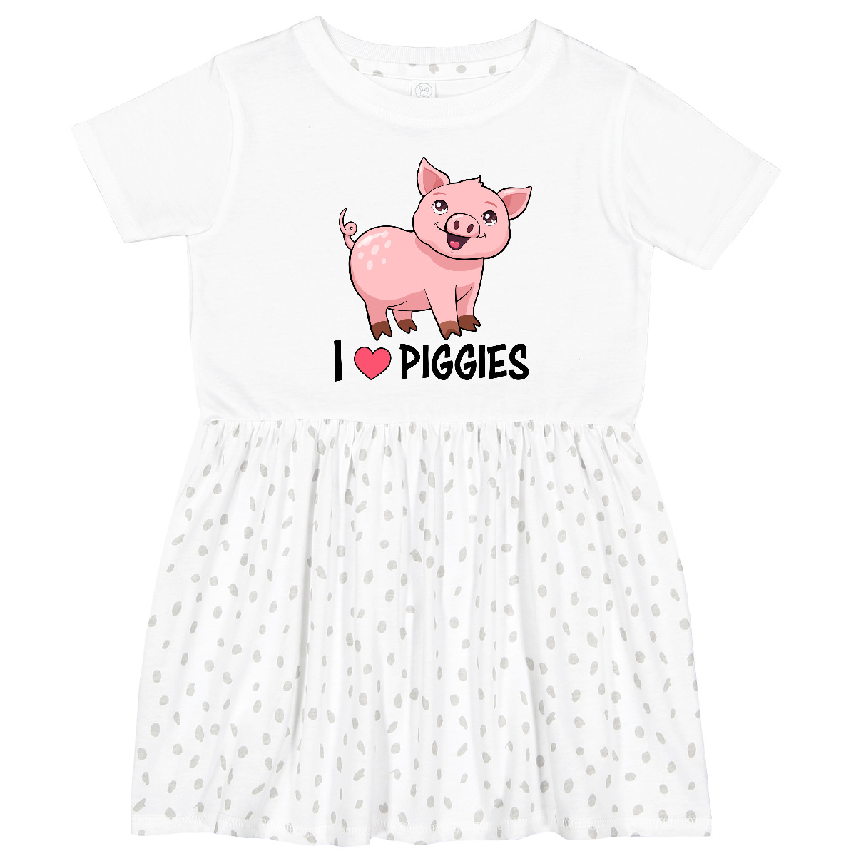 Inktastic I Love Piggies- Cute Pig Toddler Dress Animals Piggy Pigs Hearts Heart - Imagen 5 de 6