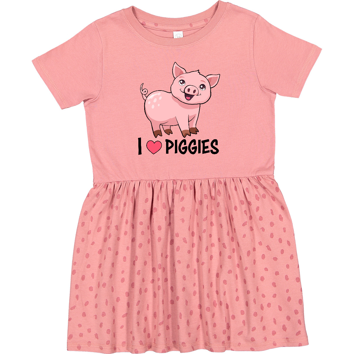 Inktastic I Love Piggies- Cute Pig Toddler Dress Animals Piggy Pigs Hearts Heart - Imagen 3 de 6