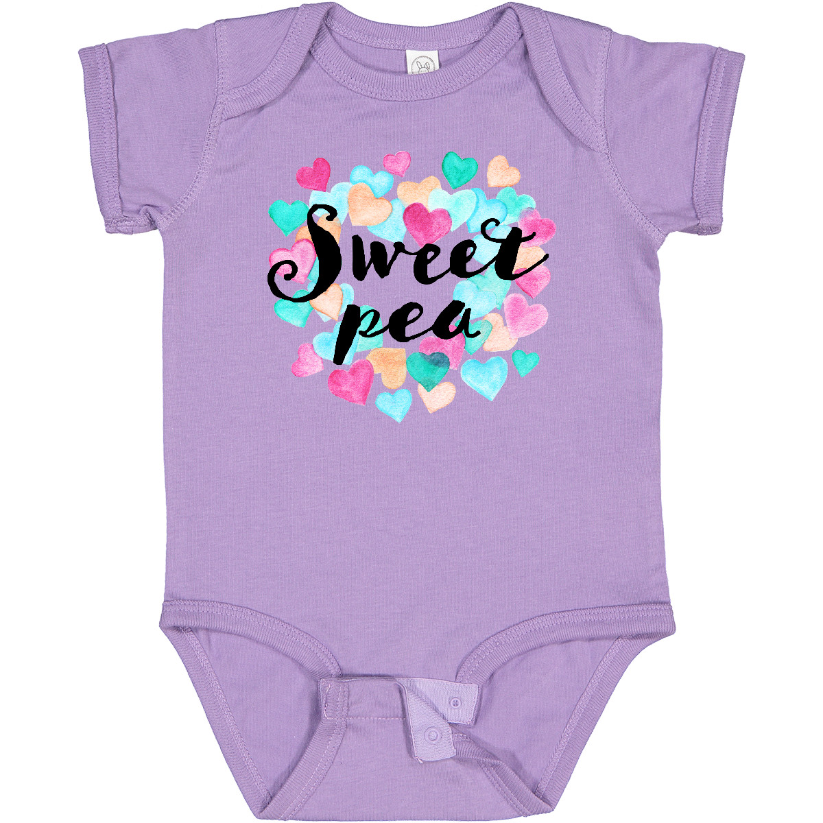 Inktastic Sweet Pea Hearts Baby Bodysuit Sweetpea Heart Valentine Circle Painted