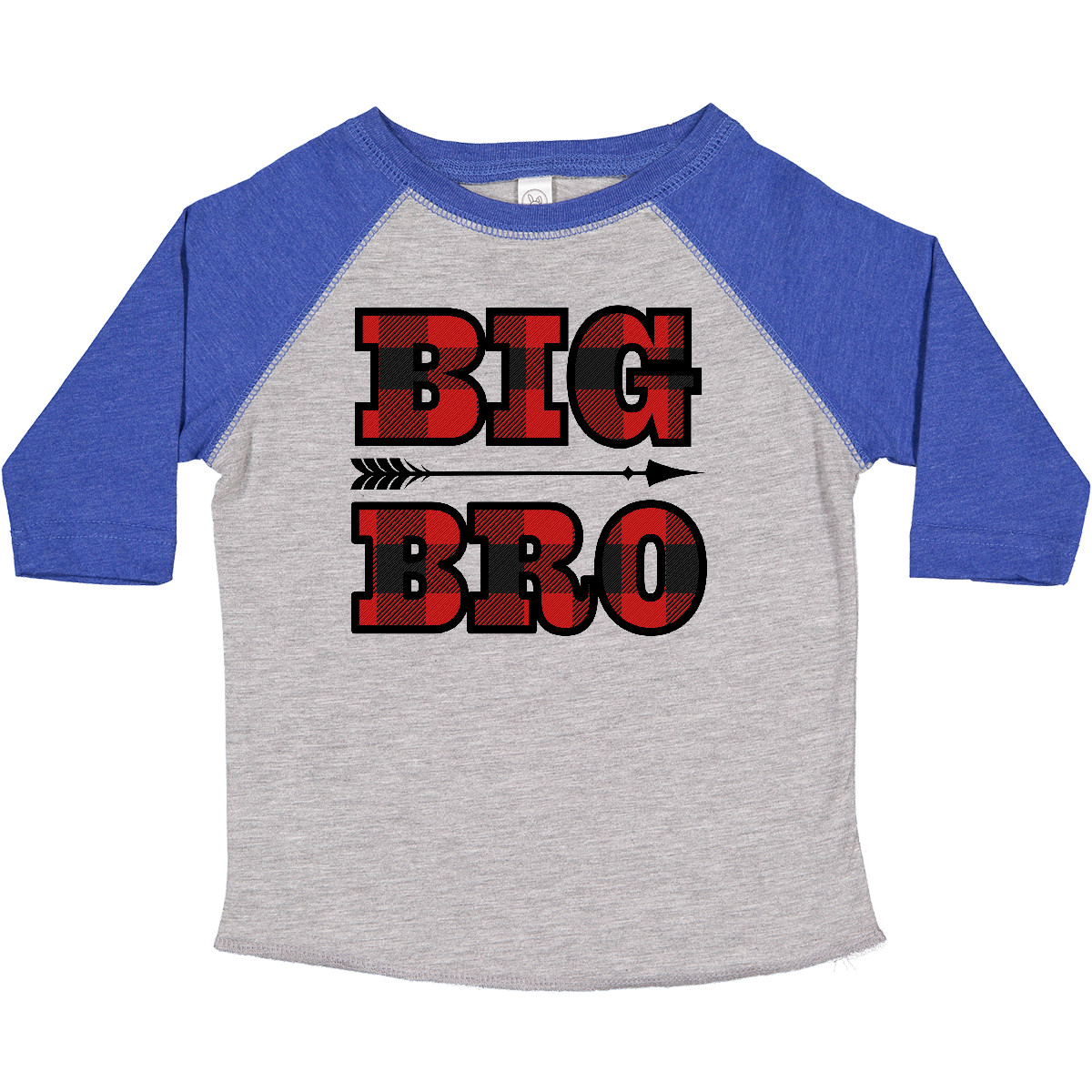 Inktastic Big Bro Buffalo Plaid Brother Toddler T-Shirt Siblings Childs Outfit - Picture 6 of 10