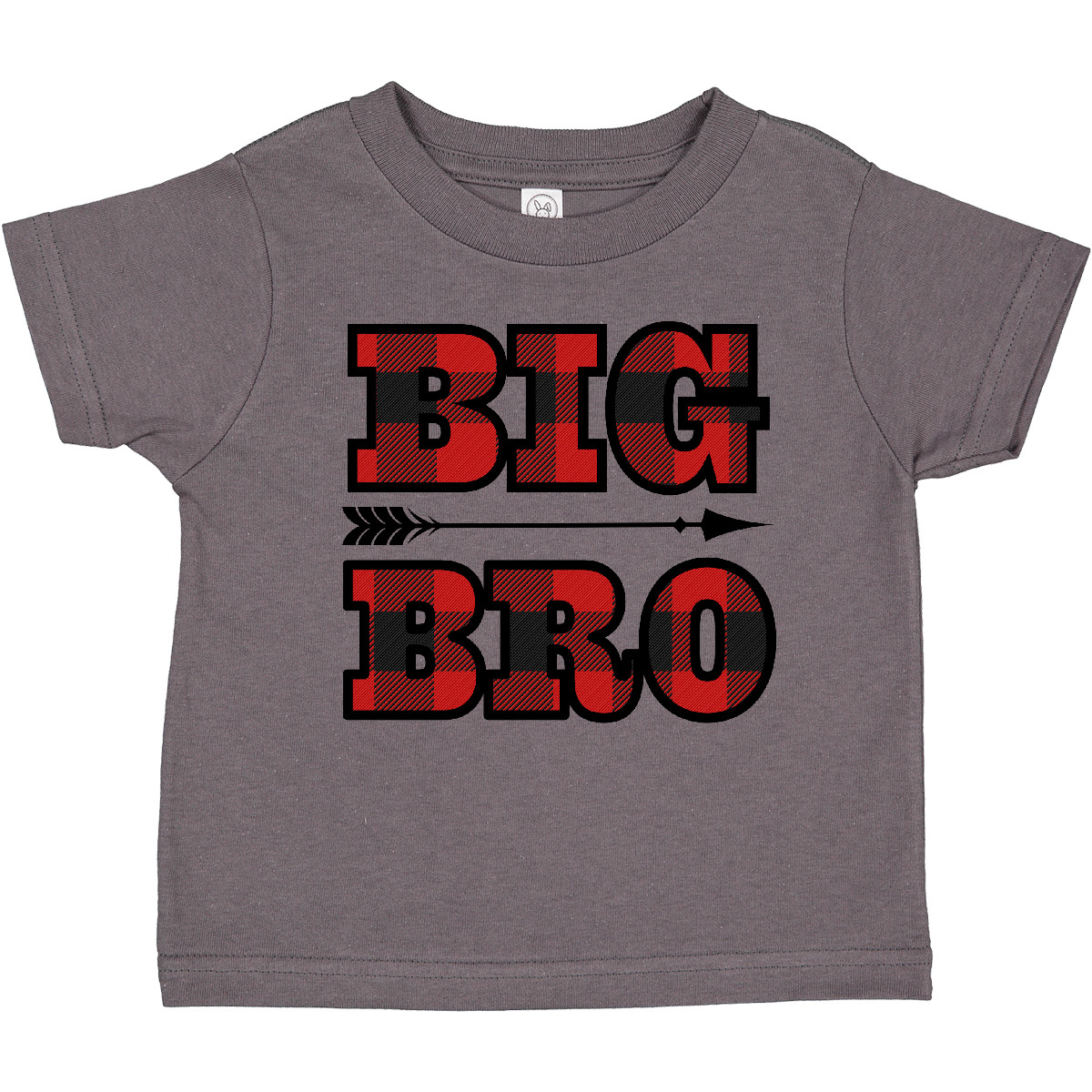Inktastic Big Bro Buffalo Plaid Brother Toddler T-Shirt Siblings Childs Outfit - Picture 2 of 10