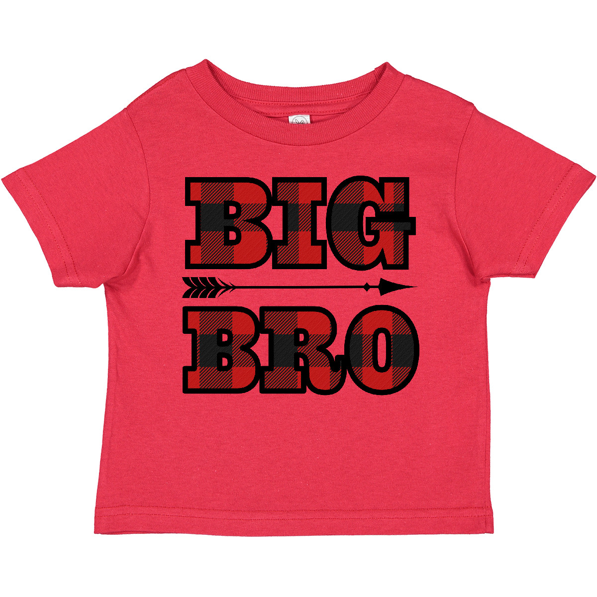 Inktastic Big Bro Buffalo Plaid Brother Toddler T-Shirt Siblings Childs Outfit - Picture 9 of 10