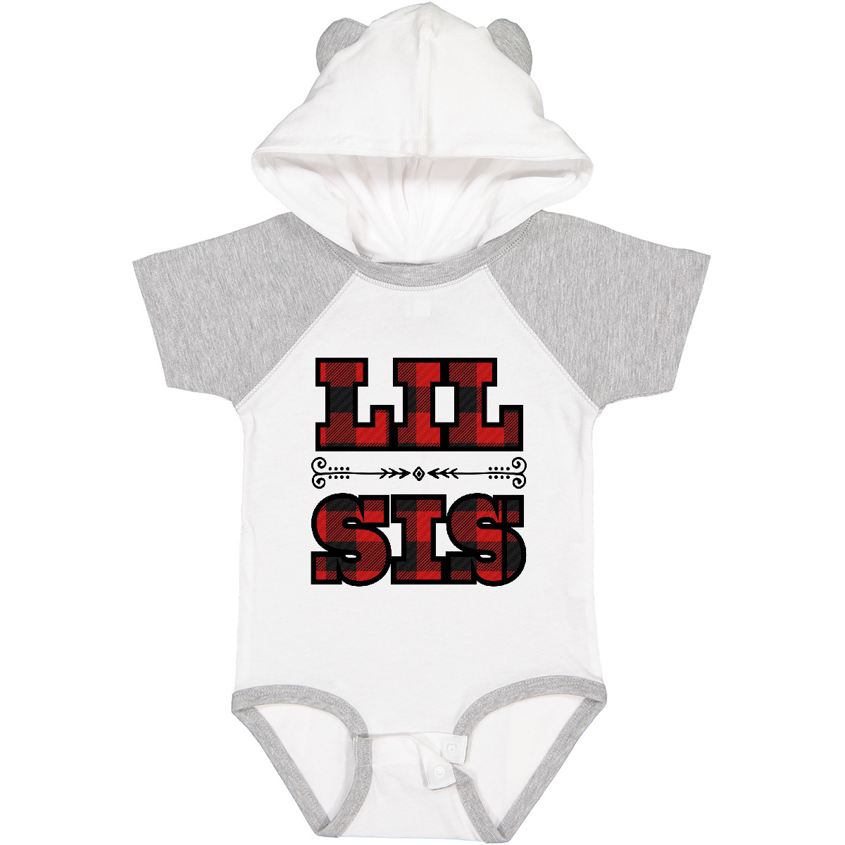 Inktastic Lil Sis Buffalo Plaid Sister Baby Bodysuit Little Lumberjack Siblings - Bild 7 von 7