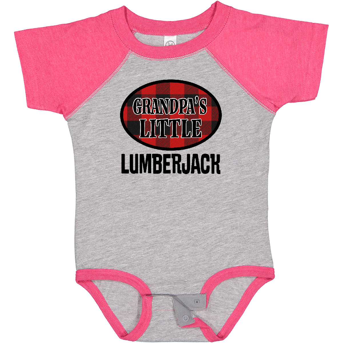 Inktastic Grandpa Little Lumberjack Baby Bodysuit Grandkids Boys Outfit Childs - Picture 2 of 8