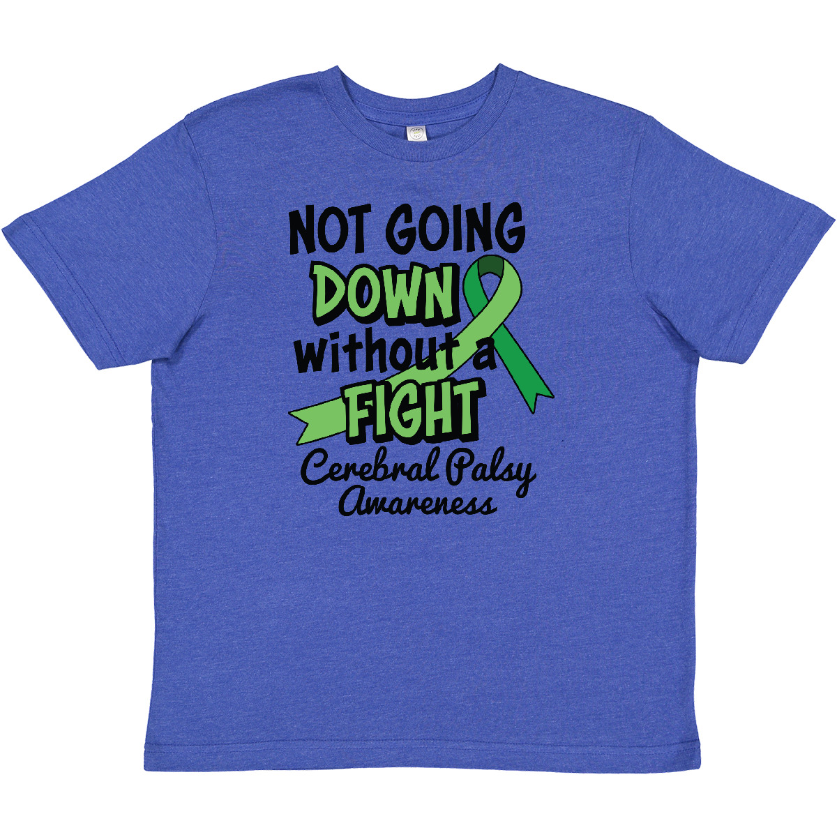 Inktastic Not Going Down Without A Fight Cerebral Palsy Awareness Youth T-Shirt - Picture 3 of 4