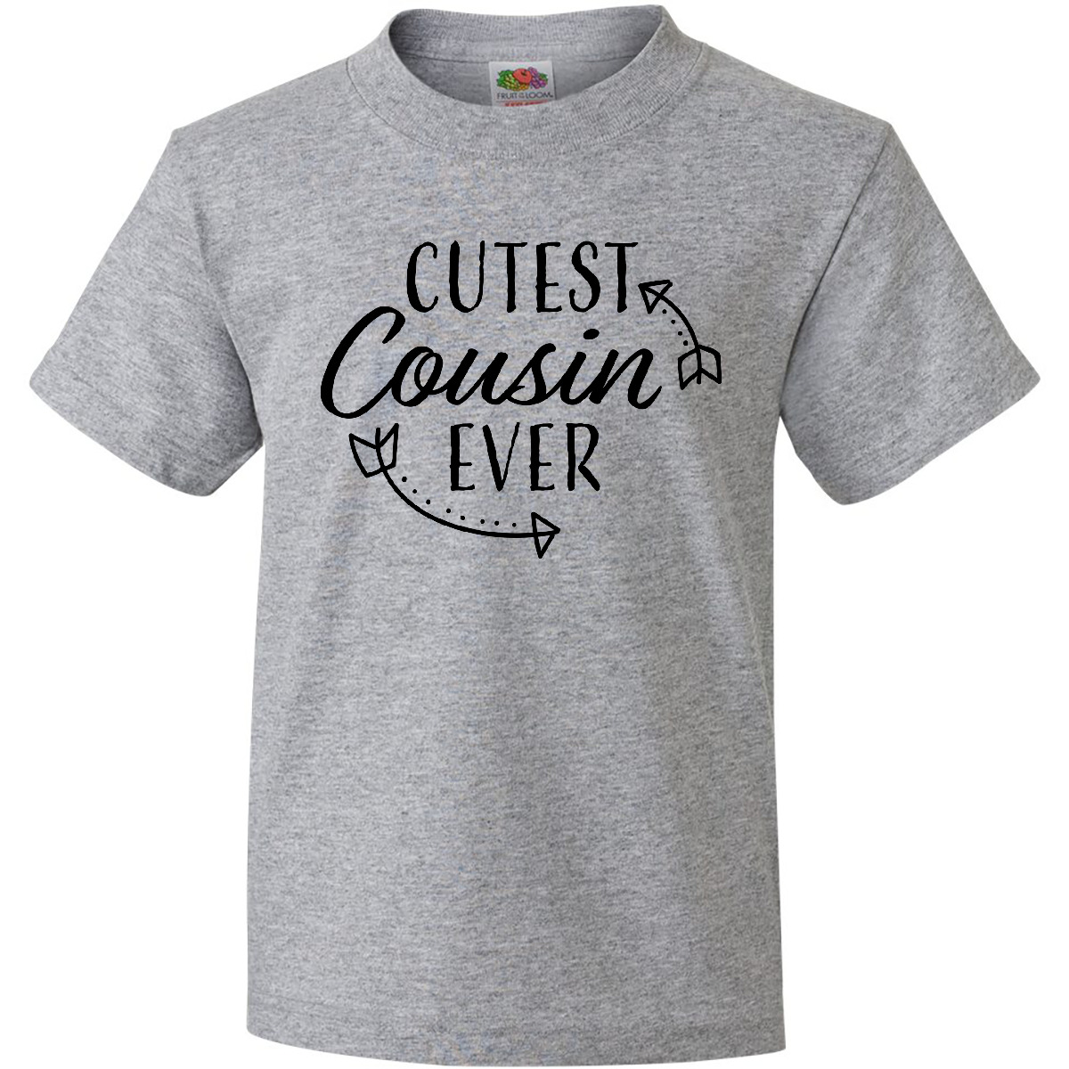 Inktastic Cutest Cousin Ever With Arrows Youth T-Shirt Cute Arrow Adorable Tee - Picture 3 of 9