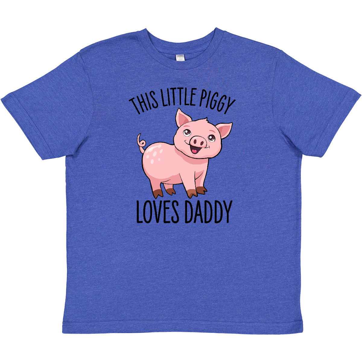 Inktastic This Little Piggy Loves Daddy- Cute Youth T-Shirt Pigs Dad Father Pig - Picture 8 of 8