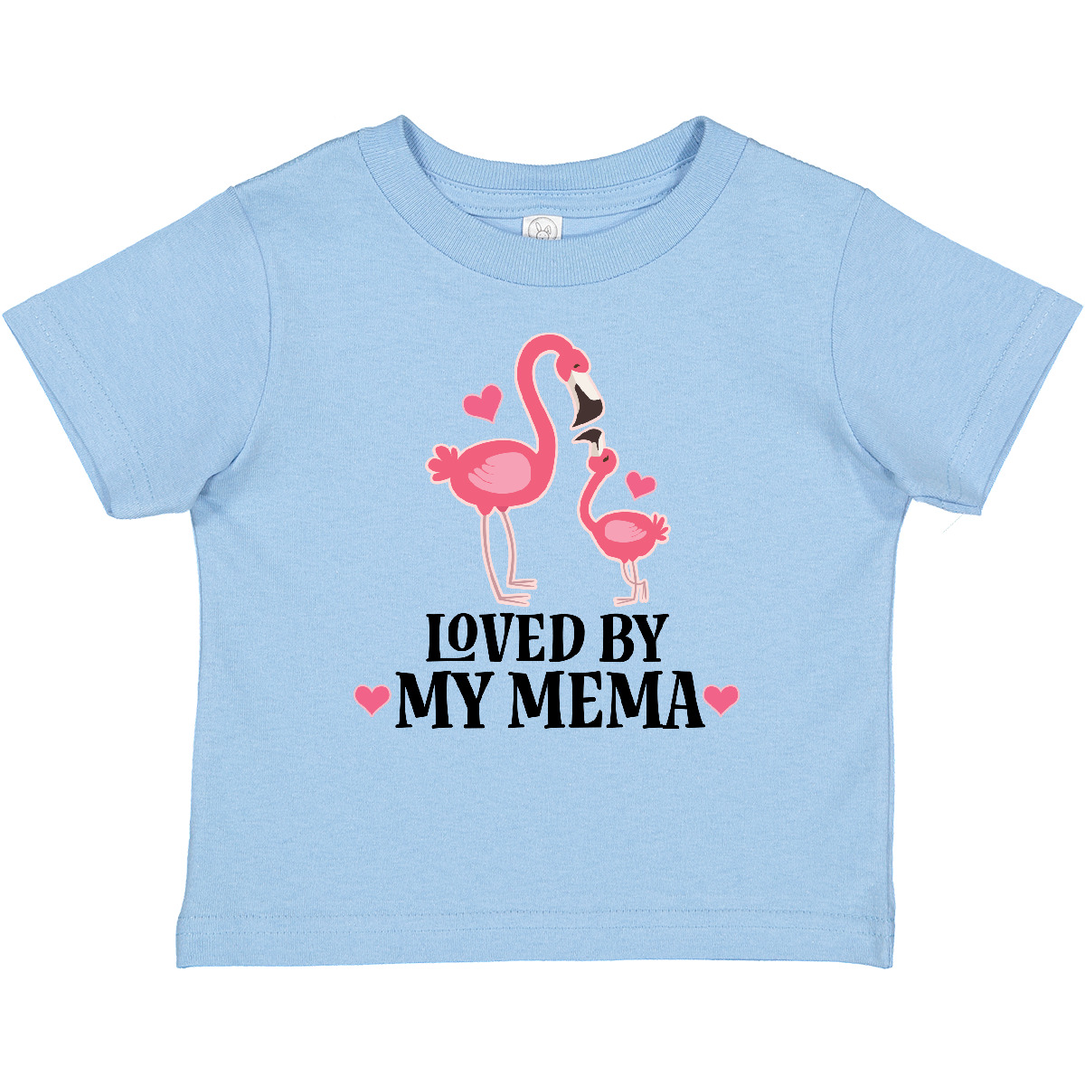 Inktastic My Mema Loves Me Flamingo Baby T-Shirt Childs Girls Cute Infant Tees - Picture 2 of 8