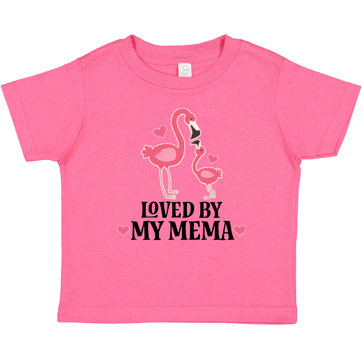 Inktastic My Mema Loves Me Flamingo Baby T-Shirt Childs Girls Cute Infant Tees - Picture 4 of 8