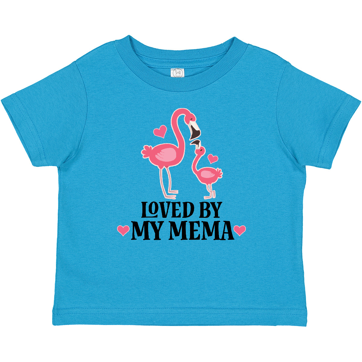 Inktastic My Mema Loves Me Flamingo Baby T-Shirt Childs Girls Cute Infant Tees - Picture 7 of 8