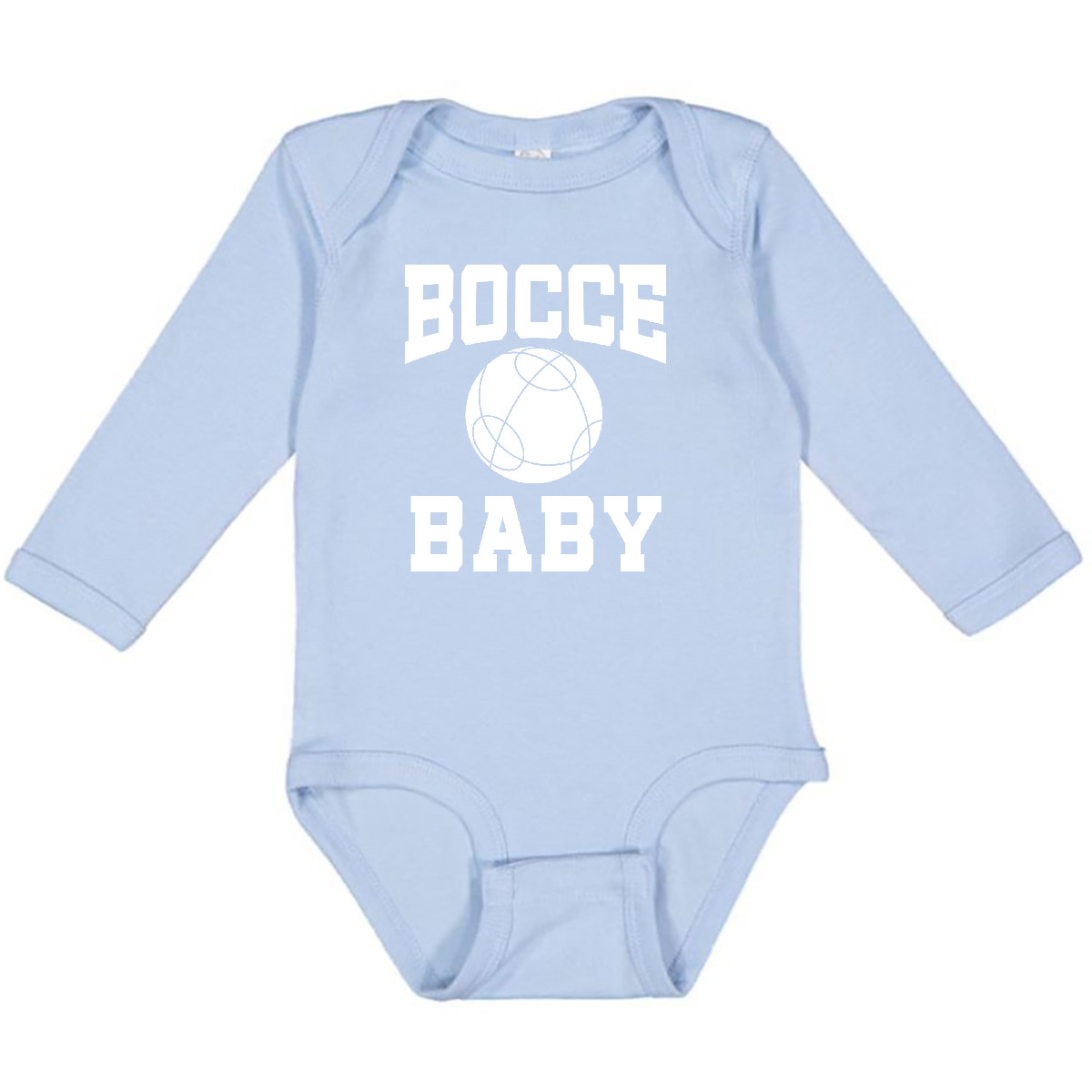 Inktastic Bocce Baby Long Sleeve Creeper Game Boules Italian Future Player Hws - Picture 3 of 8