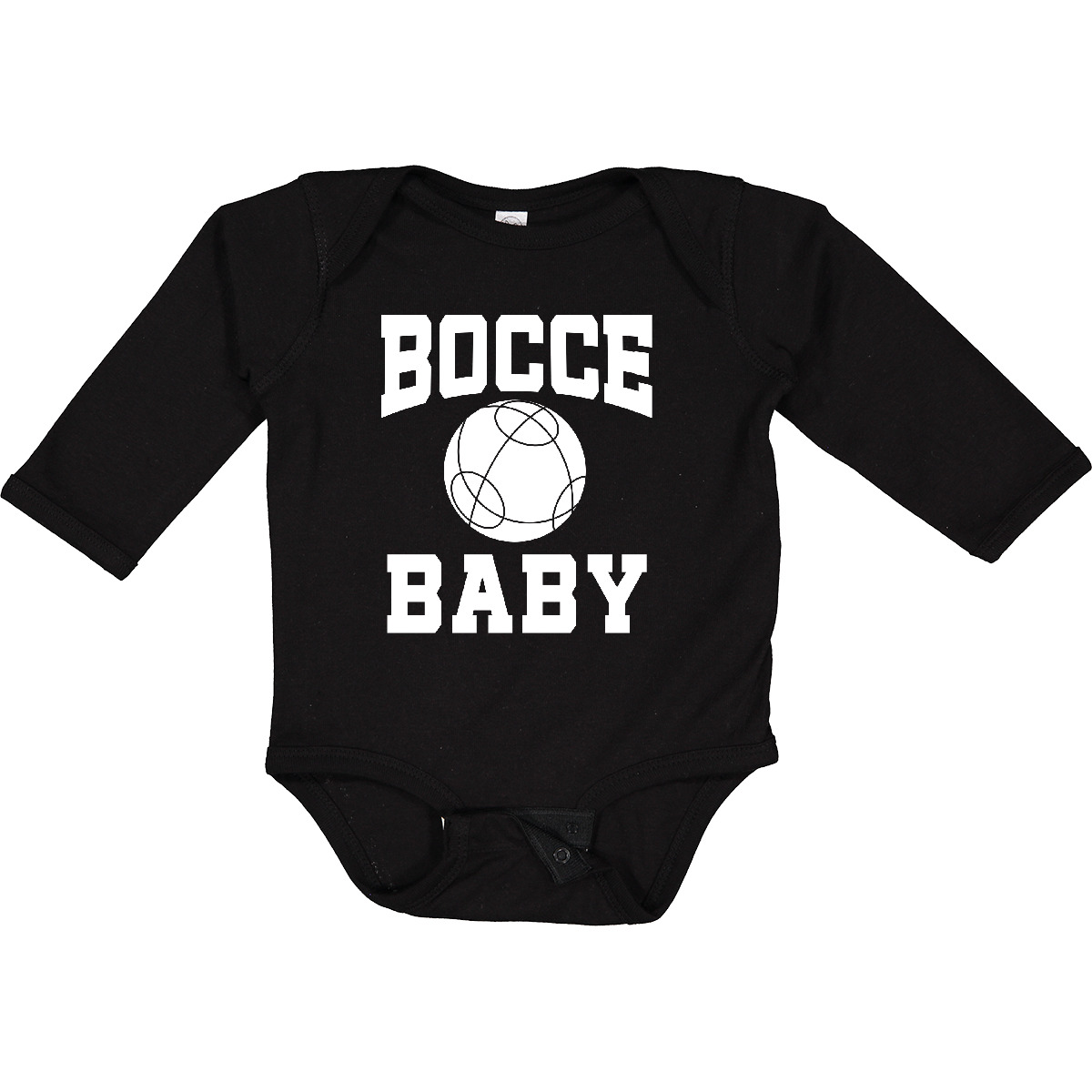 Inktastic Bocce Baby Long Sleeve Creeper Game Boules Italian Future Player Hws - Picture 2 of 8