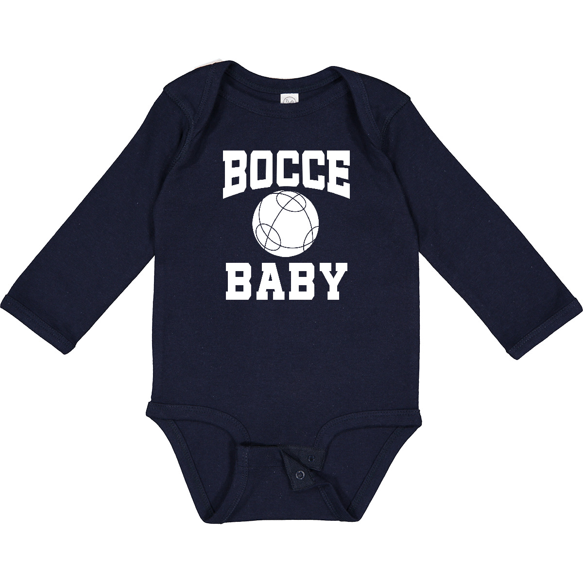 Inktastic Bocce Baby Long Sleeve Creeper Game Boules Italian Future Player Hws - Picture 6 of 8