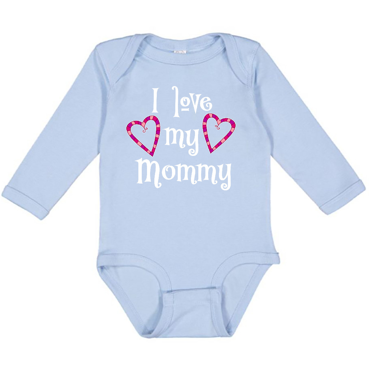 Inktastic I Love My Mommy- Hearts Long Sleeve Creeper Mothers Kids Mother Happy