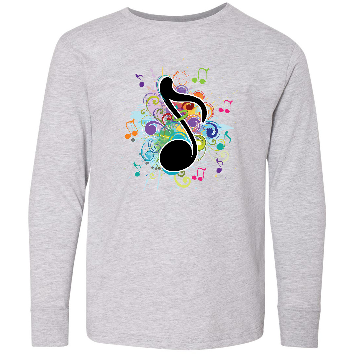 Inktastic Music Teacher Band Choir Musician Youth Long Sleeve T-Shirt Piano Note - Picture 3 of 4