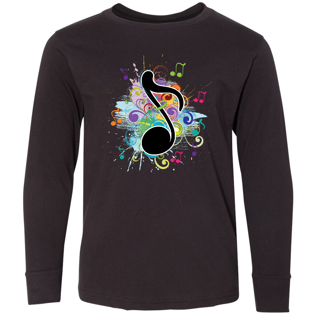 Inktastic Music Teacher Band Choir Musician Youth Long Sleeve T-Shirt Piano Note - Picture 2 of 4
