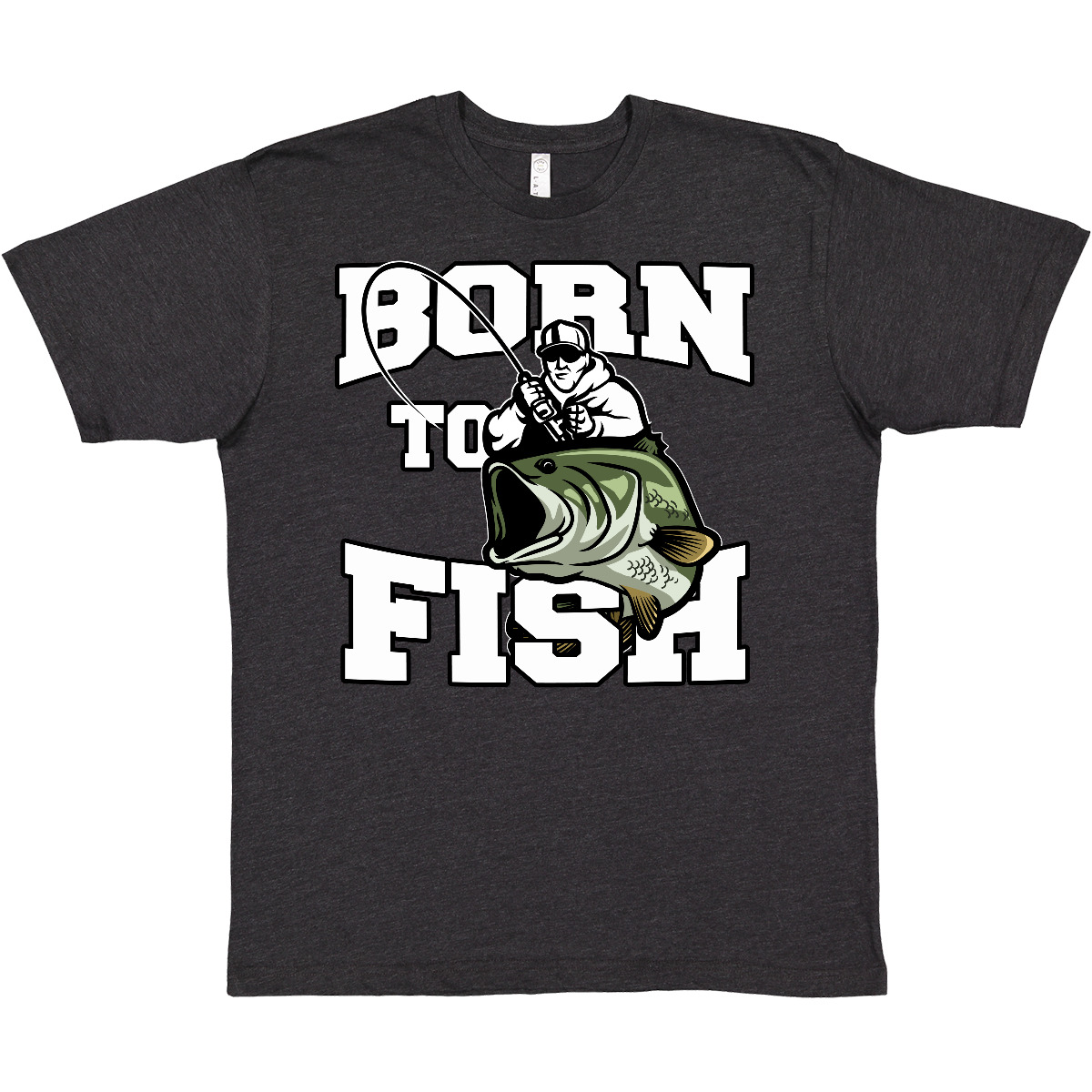 Inktastic Born To Fish T-Shirt Fishing Fisherman Bass Fly Mens Adult Clothing - Picture 12 of 13