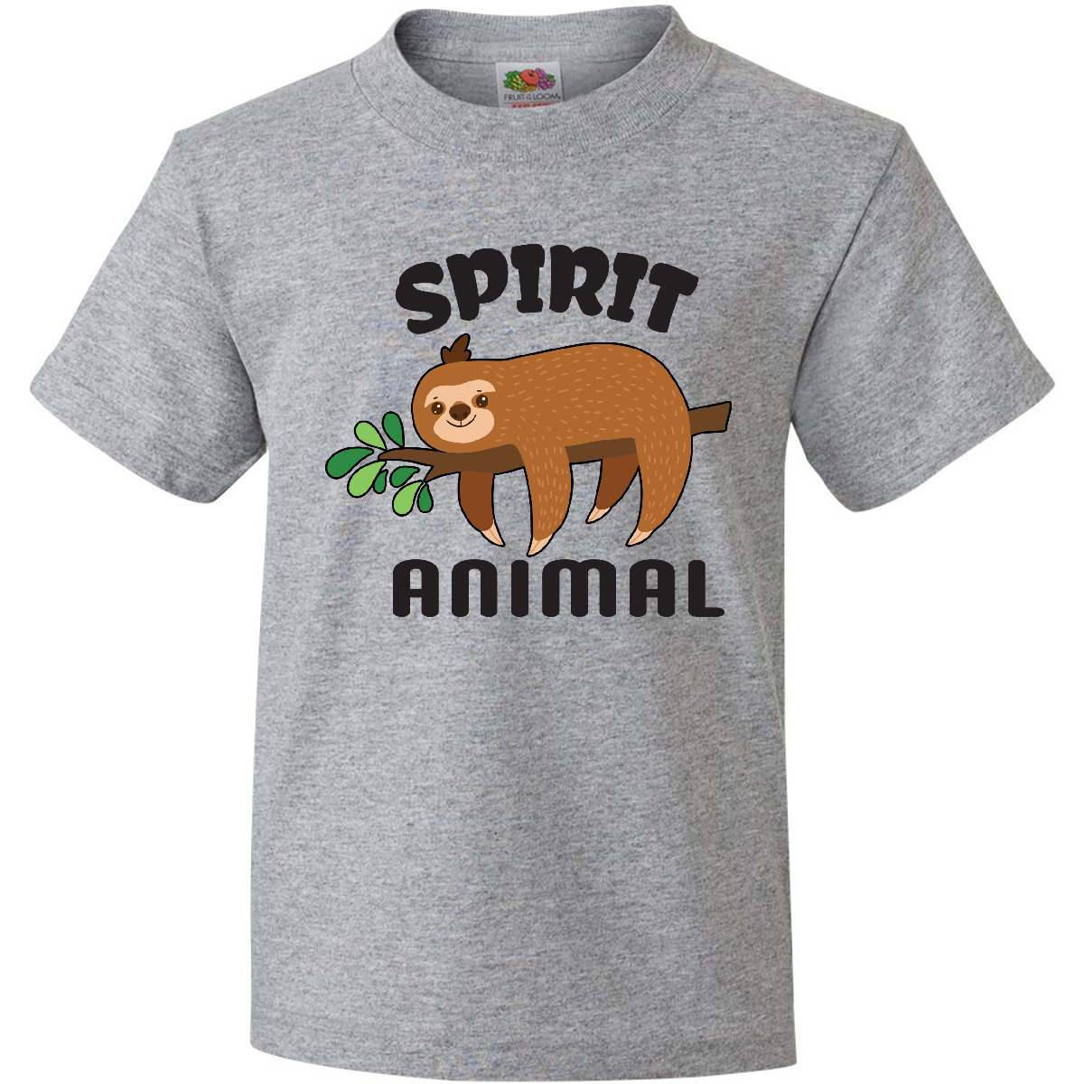Inktastic My Spirit Animal Is A Sloth With Sloth Illustration Youth T-Shirt Are - Picture 3 of 9