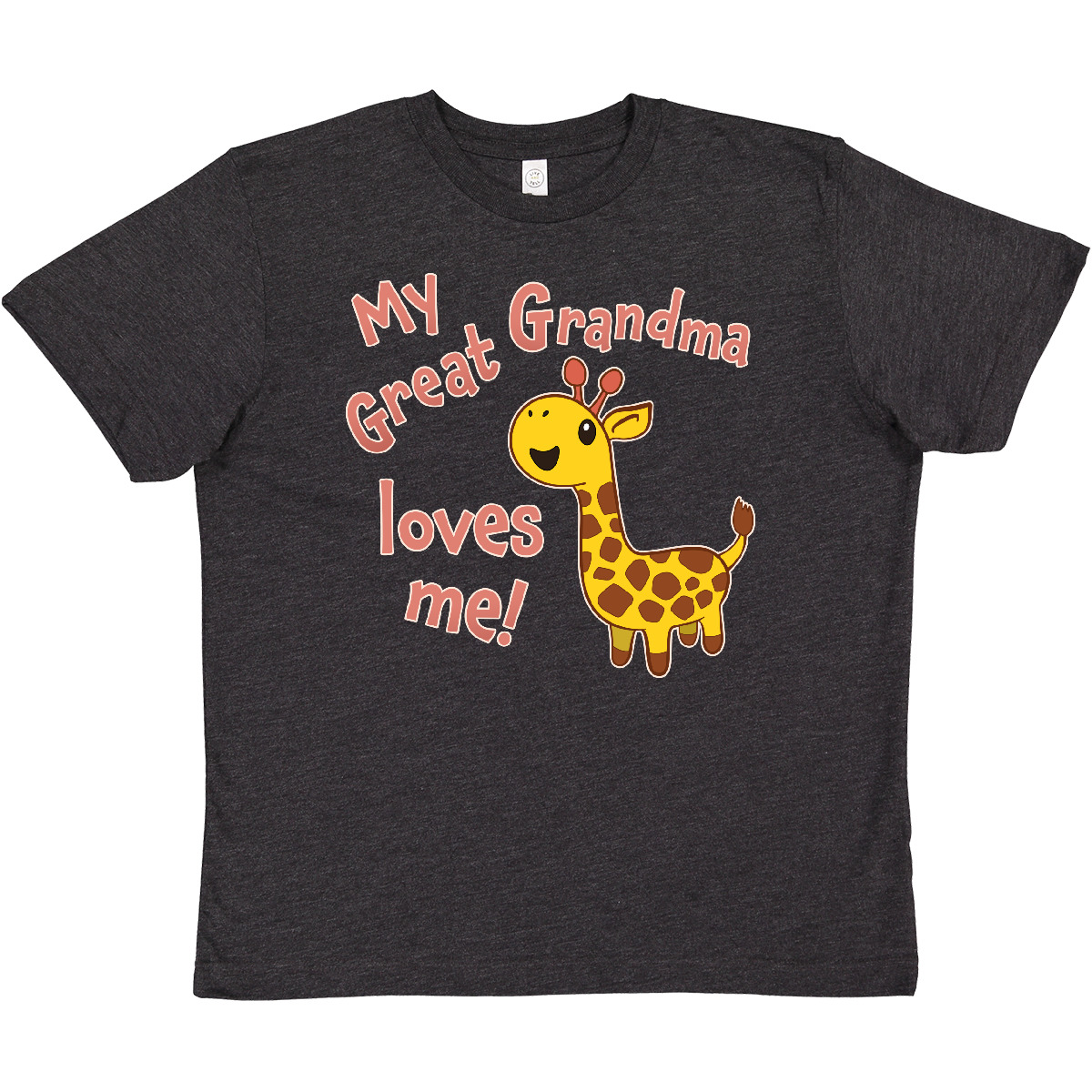Inktastic My Great Grandma Loves Me- Cute Giraffe Youth T-Shirt Giraffes For Zoo - Picture 8 of 11