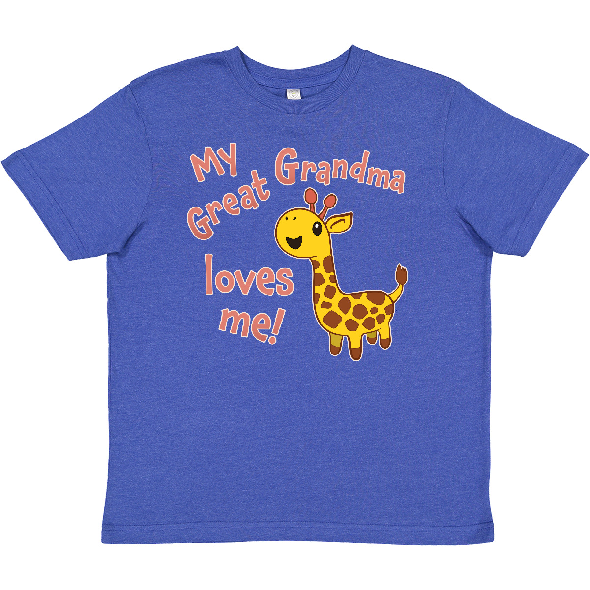 Inktastic My Great Grandma Loves Me- Cute Giraffe Youth T-Shirt Giraffes For Zoo - Picture 10 of 11