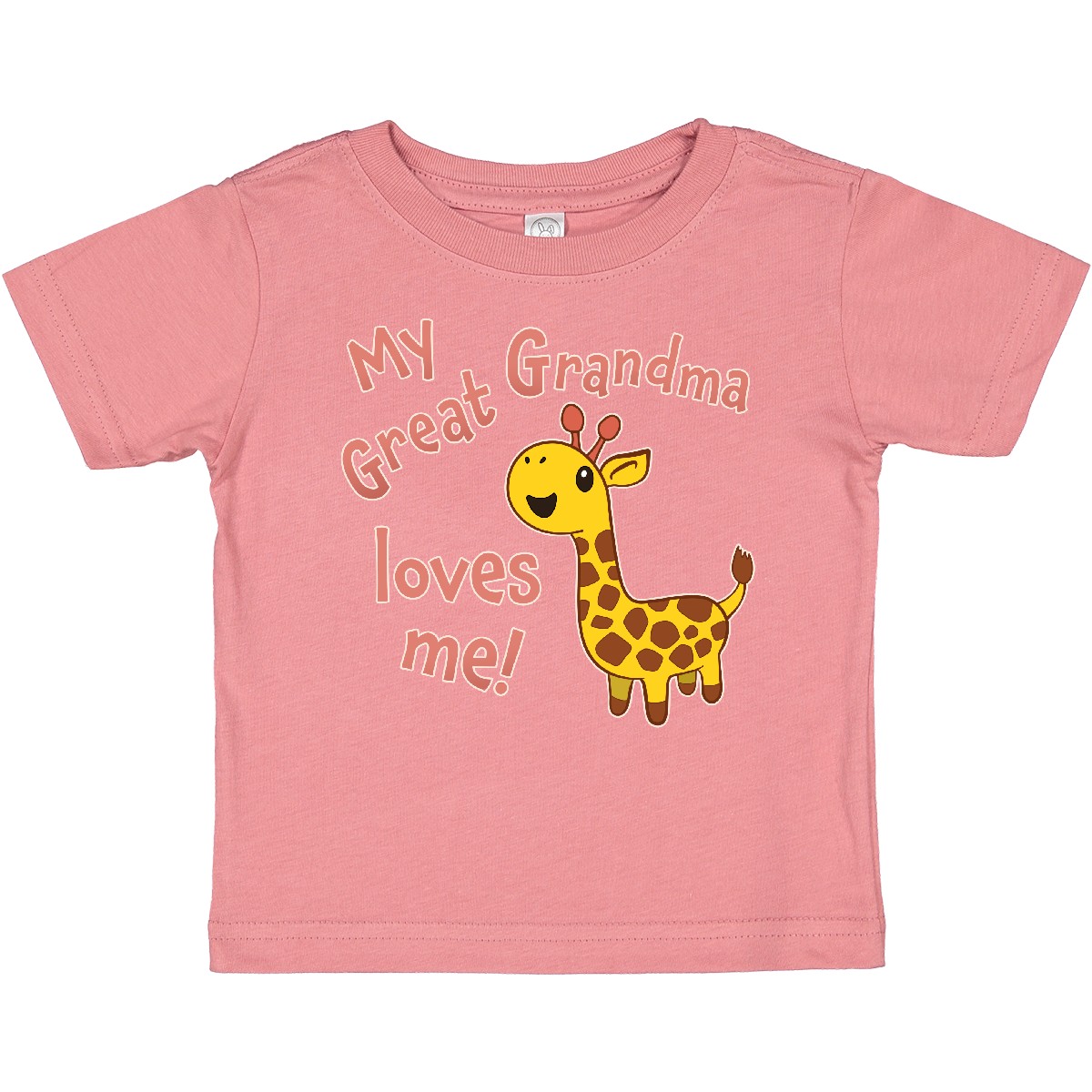 Inktastic My Great Grandma Loves Me- Cute Giraffe Baby T-Shirt Family Giraffes - Picture 6 of 12