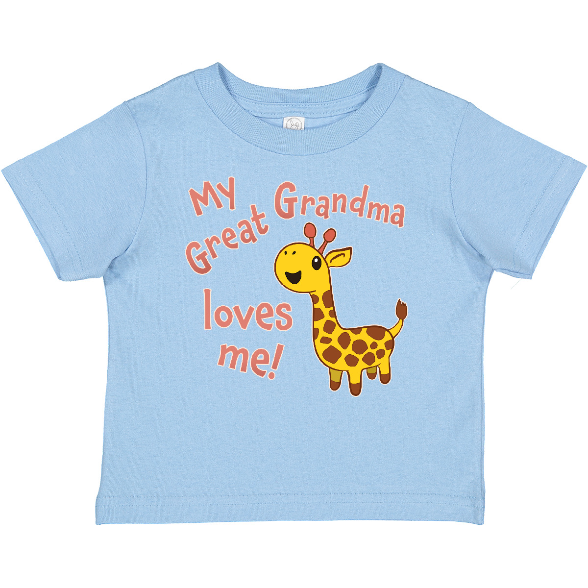 Inktastic My Great Grandma Loves Me- Cute Giraffe Baby T-Shirt Family Giraffes - Picture 2 of 12