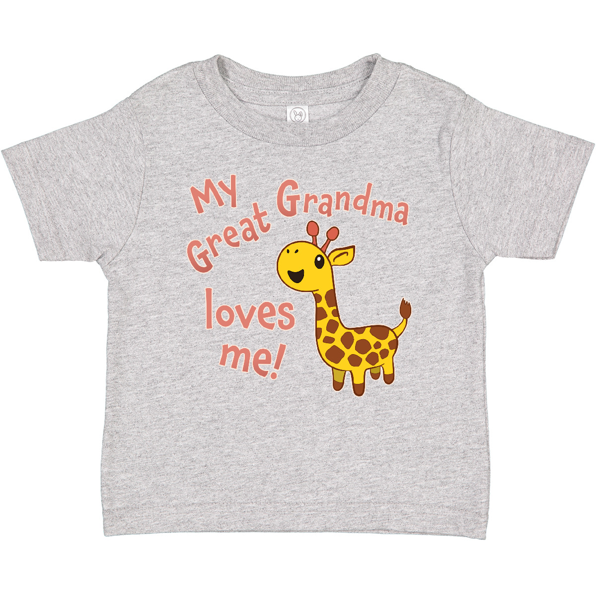 Inktastic My Great Grandma Loves Me- Cute Giraffe Baby T-Shirt Family Giraffes - Picture 3 of 12