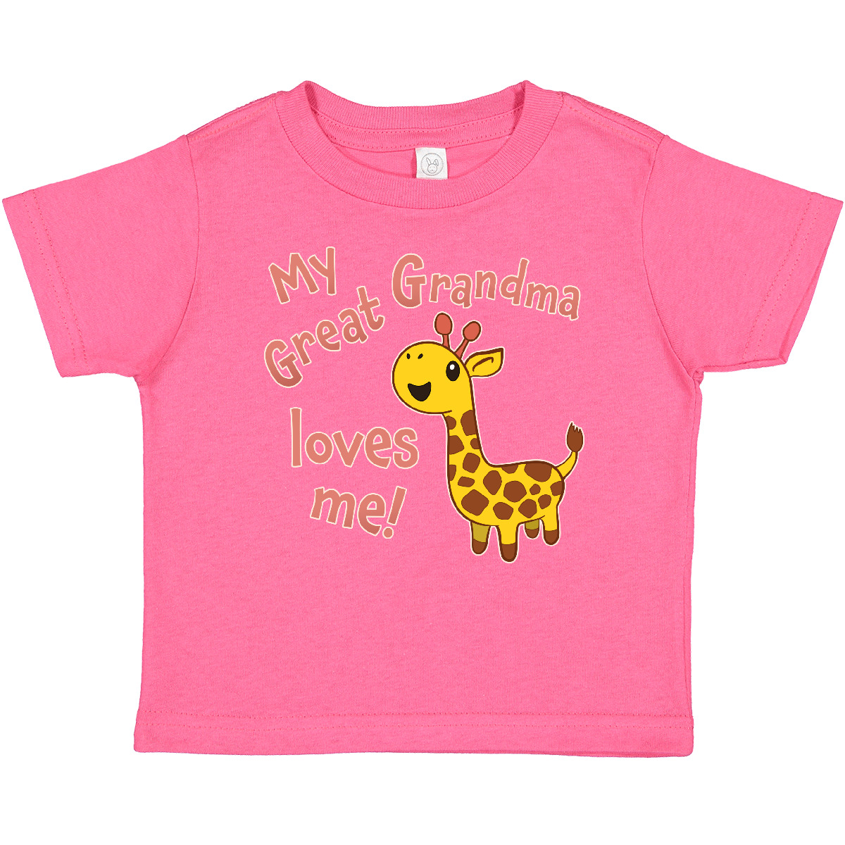 Inktastic My Great Grandma Loves Me- Cute Giraffe Baby T-Shirt Family Giraffes - Picture 4 of 12