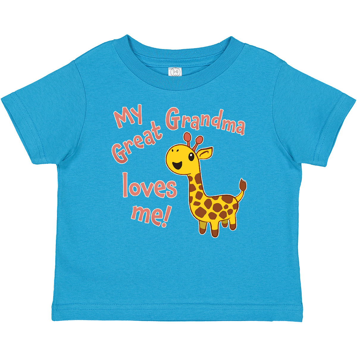 Inktastic My Great Grandma Loves Me- Cute Giraffe Baby T-Shirt Family Giraffes - Picture 11 of 12