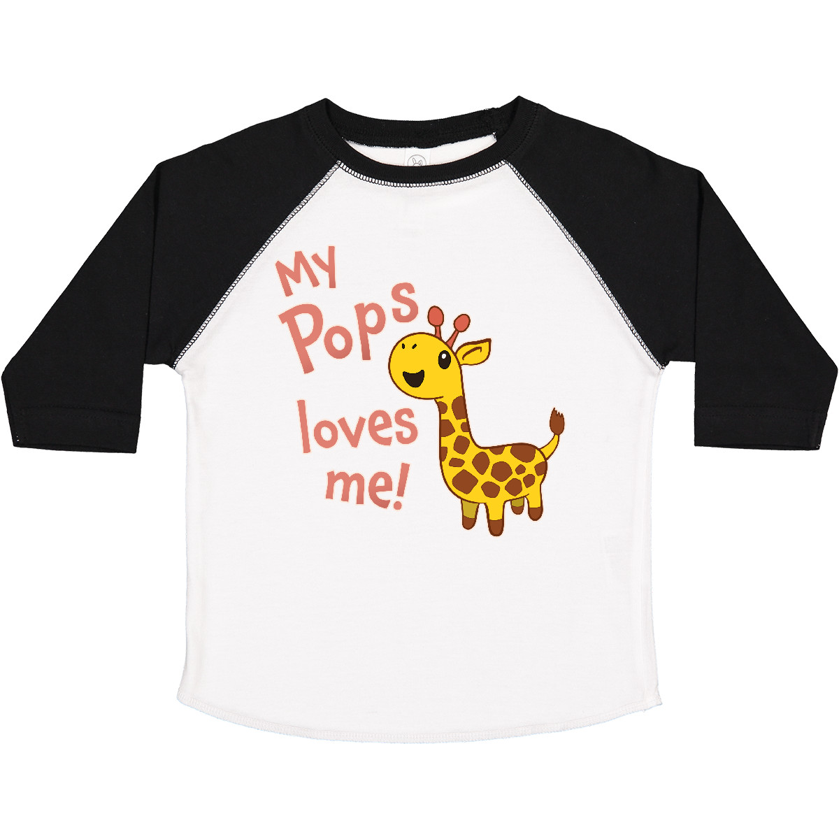 Inktastic My Pops Loves Me- Cute Giraffe Toddler T-Shirt Family Giraffes Grandpa - Picture 12 of 12