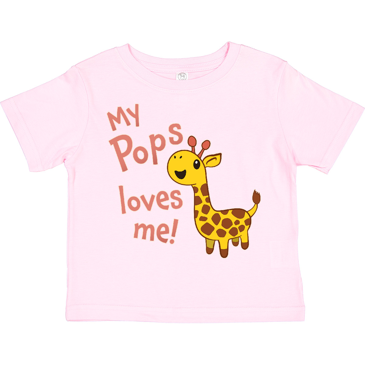 Inktastic My Pops Loves Me- Cute Giraffe Toddler T-Shirt Family Giraffes Grandpa - Picture 9 of 12