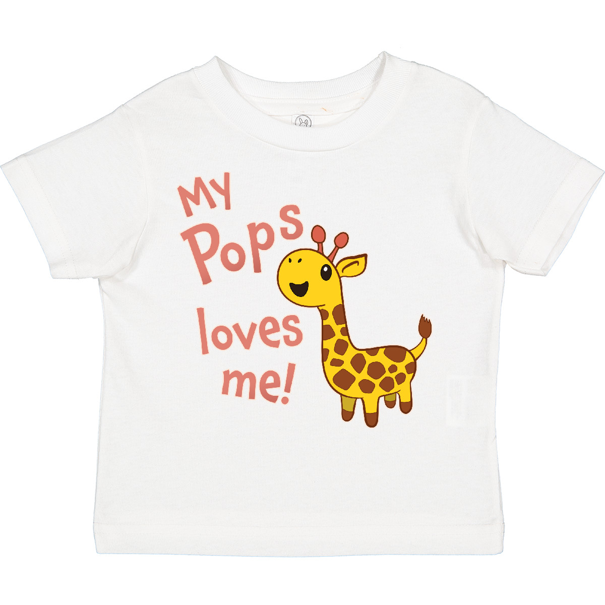 Inktastic My Pops Loves Me- Cute Giraffe Toddler T-Shirt Family Giraffes Grandpa - Picture 11 of 12