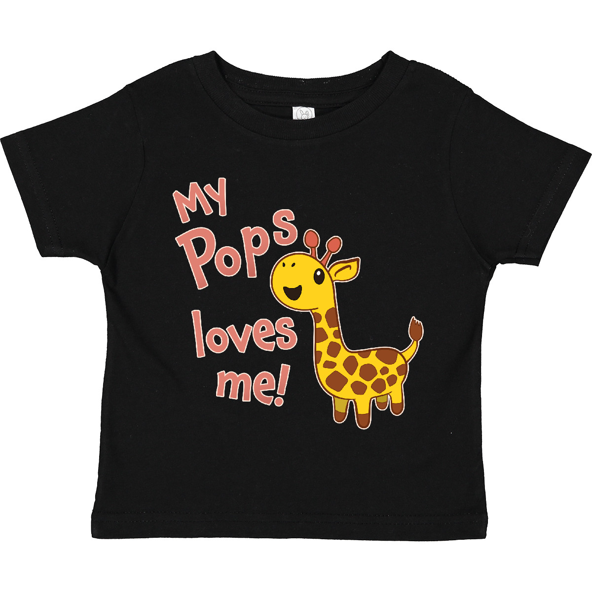 Inktastic My Pops Loves Me- Cute Giraffe Toddler T-Shirt Family Giraffes Grandpa - Picture 2 of 12