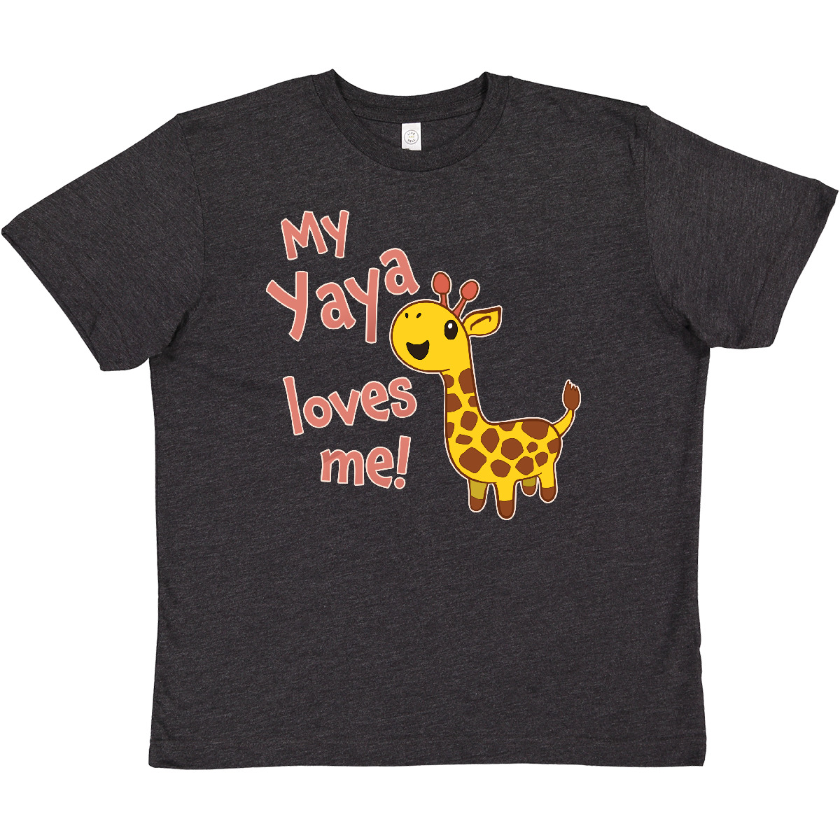 Inktastic My Yaya Loves Me- Cute Giraffe Youth T-Shirt Giraffes Grandma For Calf - Picture 9 of 11