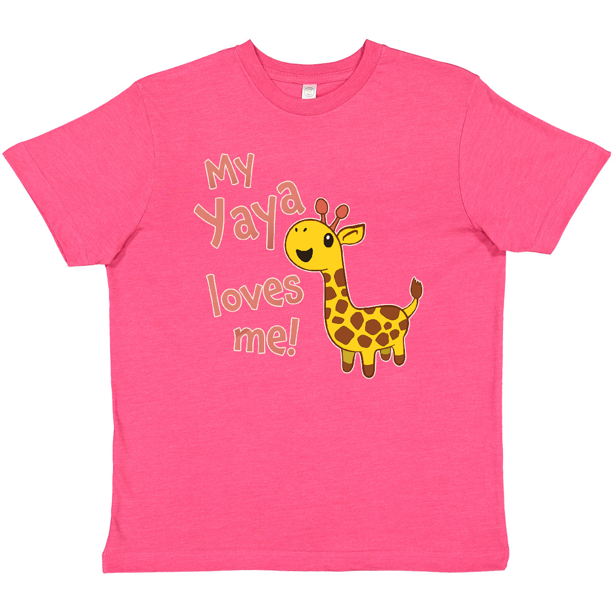 Inktastic My Yaya Loves Me- Cute Giraffe Youth T-Shirt Giraffes Grandma For Calf - Picture 10 of 11