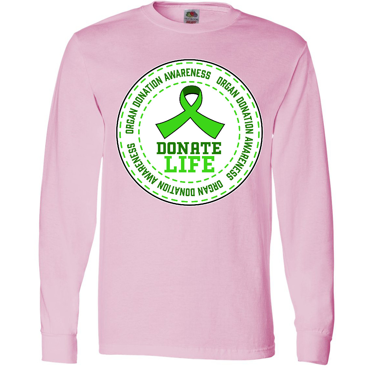 Inktastic Donate Life-Organ Donation Awareness Long Sleeve T-Shirt Donor Green - Picture 8 of 9